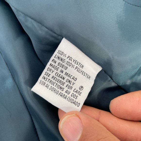 Le Suit Women Blazer Blue Coat Jacket With Scarf New w/ Tag Size 16 $240 - Picture 8 of 10